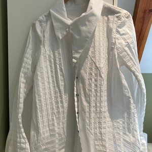 Babette white crinkle blouse small